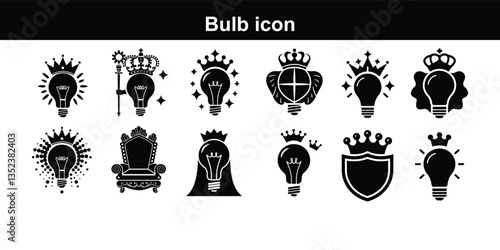 Light bulb icon. light lamp. Vector illustration Bright idea icon : Illustration of a glowing yellow light bulb Symbol of creativity, inspiration. For use Innovation icon set. Light bulb with cog symb