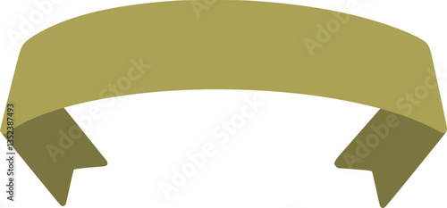 Olive Green Ribbon Illustration