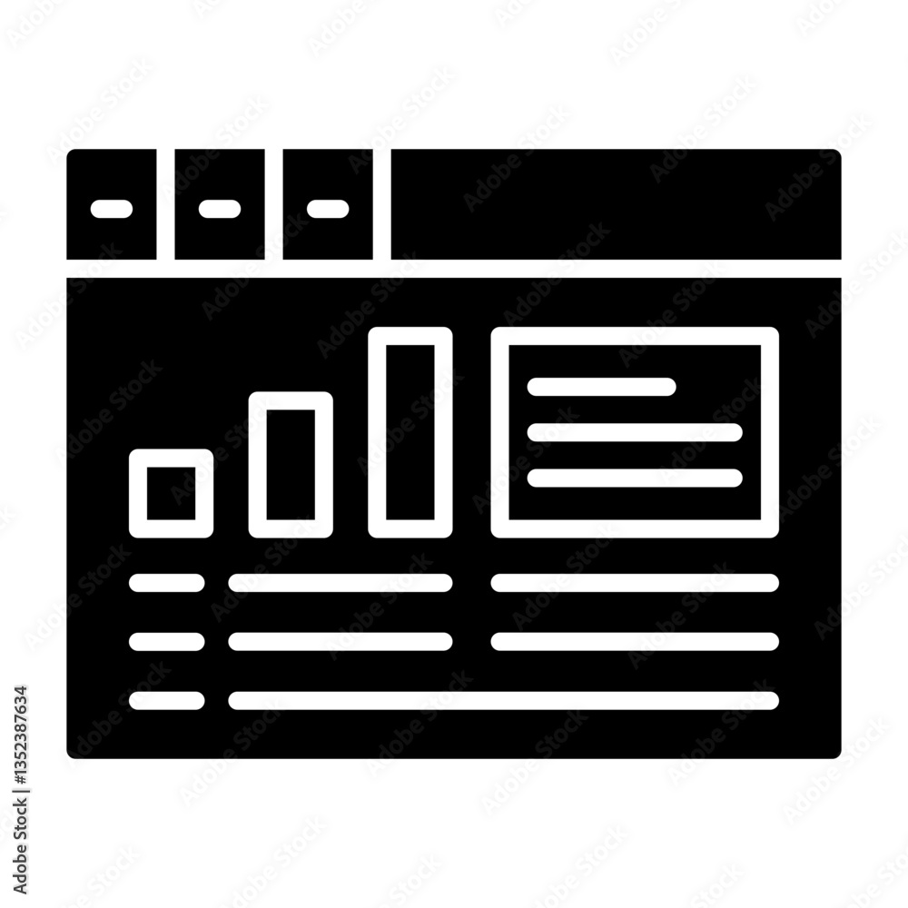 Google Analytics Solid Style Icon Google Analytics Solid Style Icon