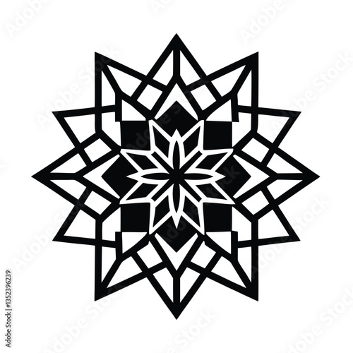 black and white flower