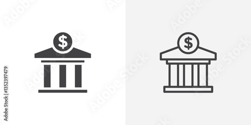 Bank Icon set. vectors for apps and website designs