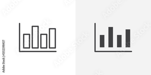 Chart histogram Icon set. vectors for apps and website designs