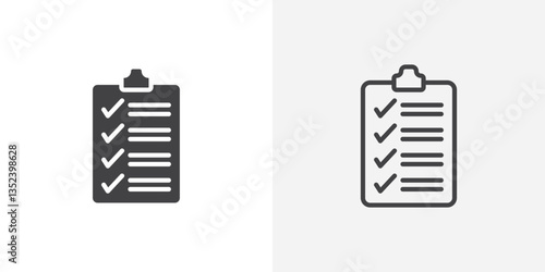 Clipboard Icon set. vectors for apps and website designs