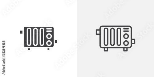 Conditioner heater Icon set. vectors for apps and website designs