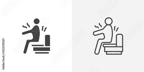 Diarrhea Icon set. vectors for apps and website designs