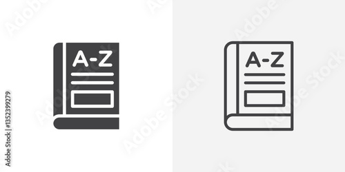 Dictionaries Icon set. vectors for apps and website designs