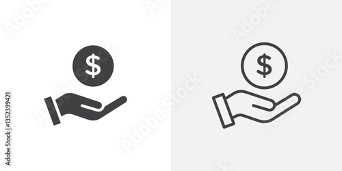 Donation Icon set. vectors for apps and website designs