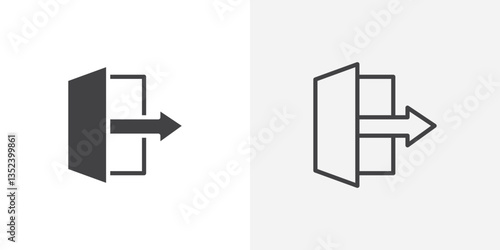 Exit Icon set. vectors for apps and website designs