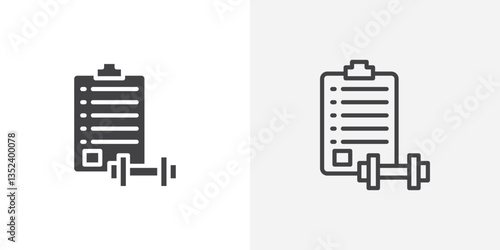 Fitness plan Icon set. vectors for apps and website designs