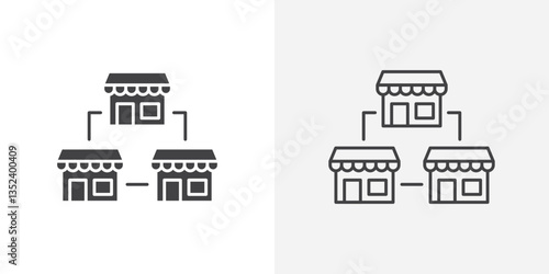 Franchise Icon set. vectors for apps and website designs
