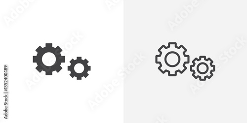 Gear Icon set. vectors for apps and website designs
