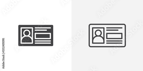 ID card Icon set. vectors for apps and website designs