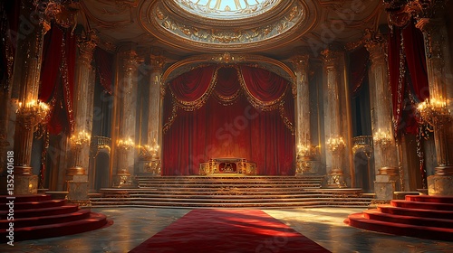 Glamorous palace room for luxury gala high resolution picture