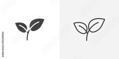 Leaf Icon set. vectors for apps and website designs
