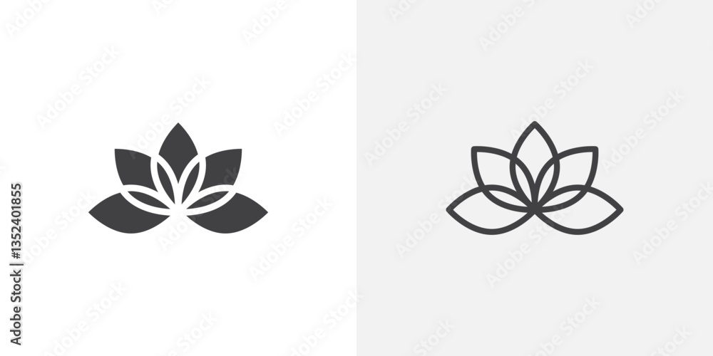 Lotus Icon set. vectors for apps and website designs