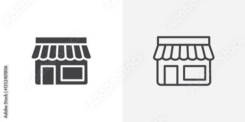 Local store Icon set. vectors for apps and website designs
