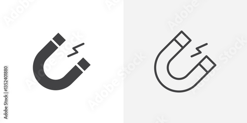 Magnet Icon set. vectors for apps and website designs
