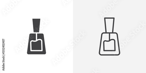 Nail polish Icon set. vectors for apps and website designs