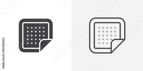 Nicotine patch Icon set. vectors for apps and website designs