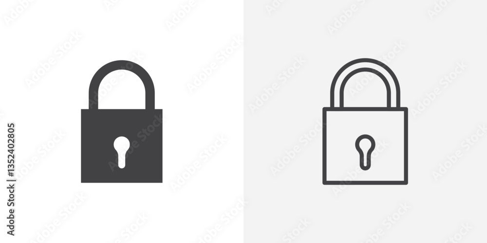 Padlock Icon set. vectors for apps and website designs Padlock Icon set. vectors for apps and website designs