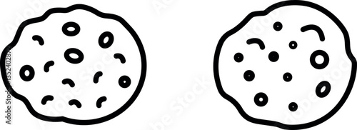"White Chocolate Macadamia Cookie Icon Representing Sweet Treats, Nutty Delights, and Gourmet Baked Goods"