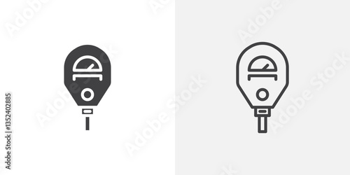 Parking meter Icon set. vectors for apps and website designs