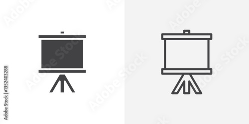 Presentation board Icon set. vectors for apps and website designs