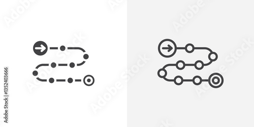 Roadmap Icon set. vectors for apps and website designs