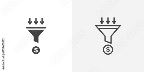 Sales funnel Icon set. vectors for apps and website designs