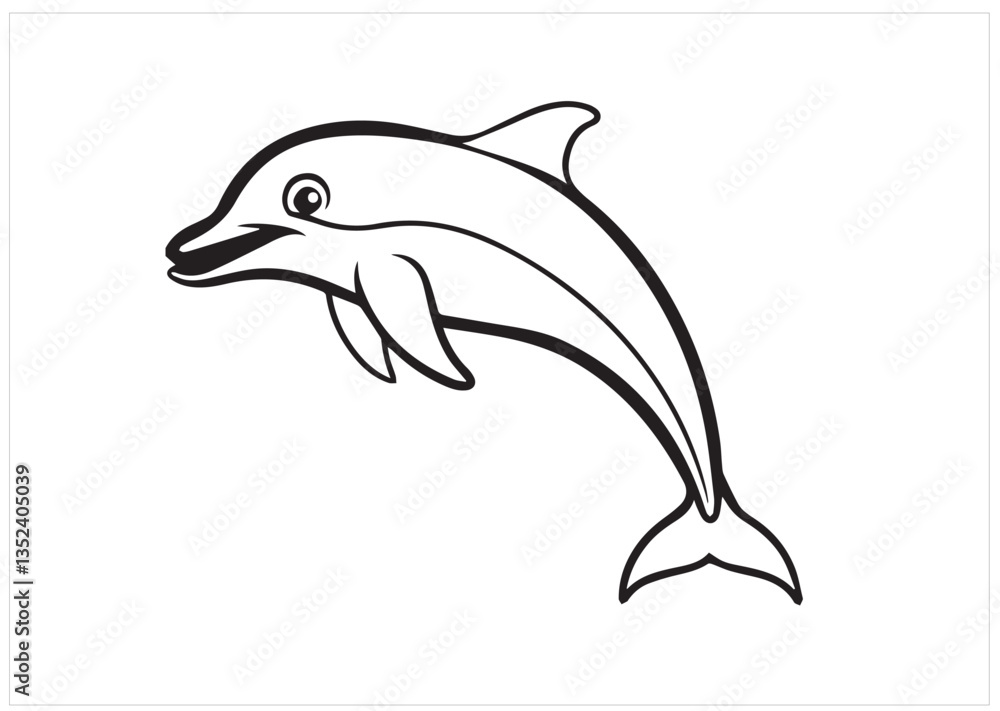 Obraz premium Dolphin vector