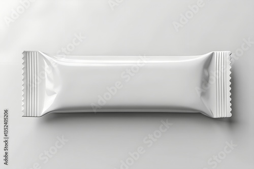 Blank chocolate or cereal bar, cookie mock-up isolated on white background
