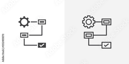 Workflow process Icon set. vectors for apps and website designs