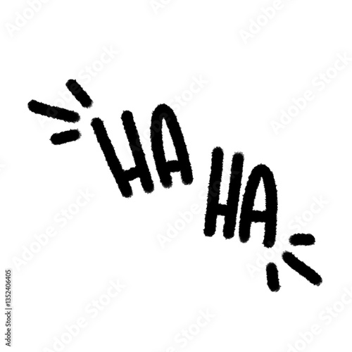 ha ha action png doodle handwrite cartoon kid element
