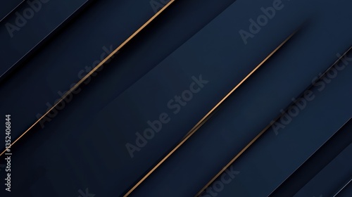 Abstract dark navy blue diagonal lines with gold accents background