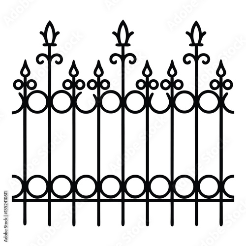 Obraz na płótnie Wrought iron gate and fence design with decorative gates w salonie