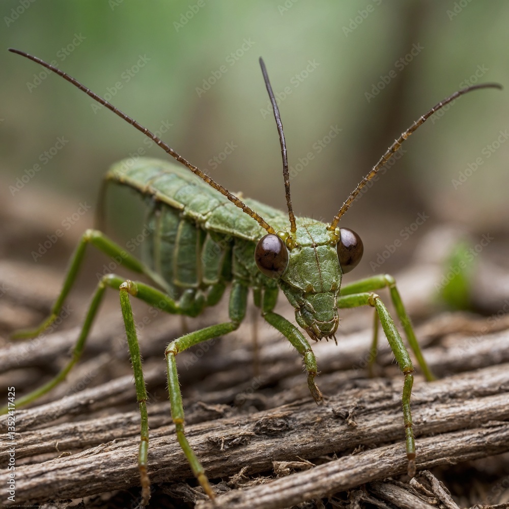 Fototapeta premium grasshopper on a leaf