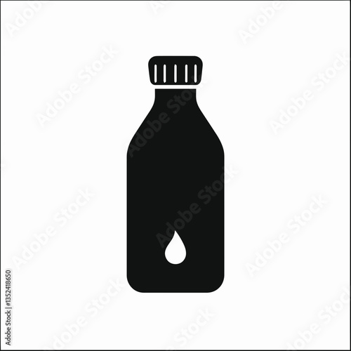 Hot Water Bottle silhouette in black on a white background