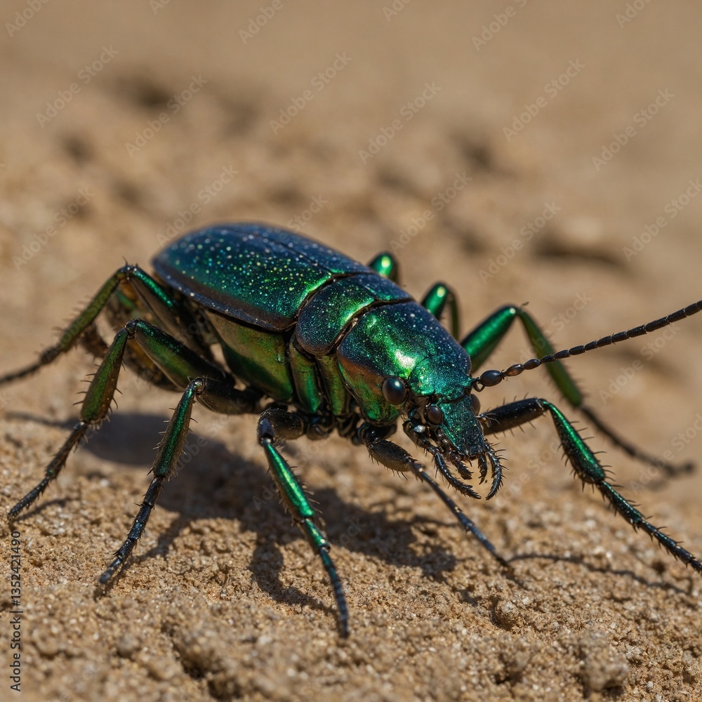 green beetle on the tree green beetle on the tree