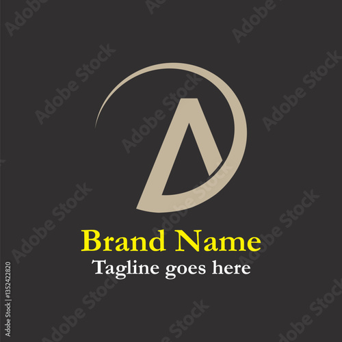 Free Download Electricity Safety Warning Logo Design with Triangle Symbol and Caution Icon. AD letter. Editable color. Vector file. - GFXLoad