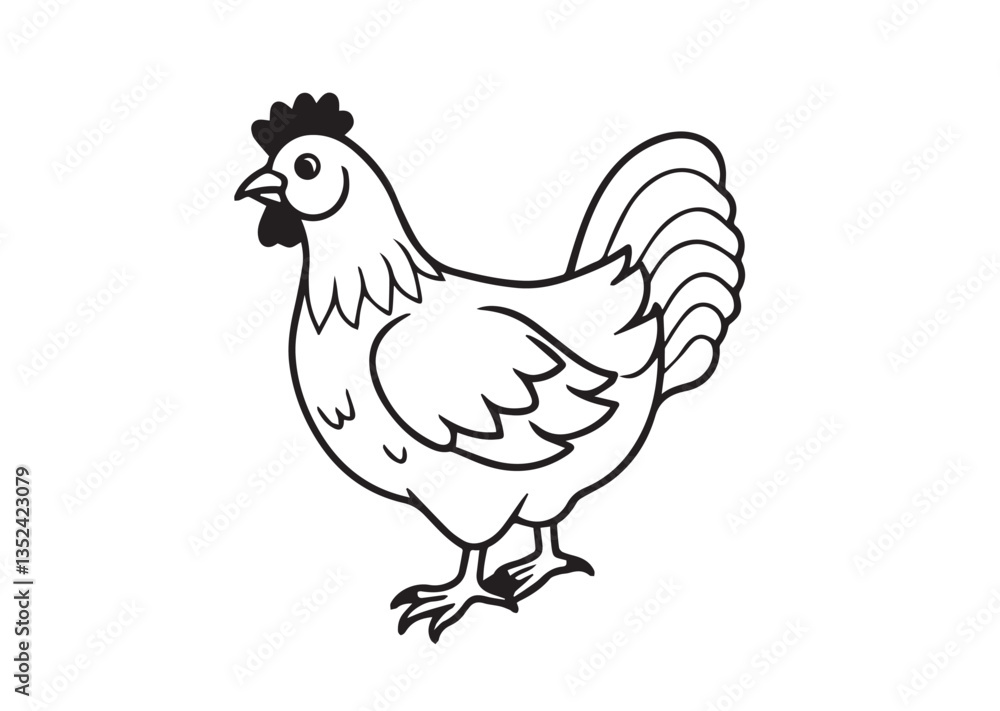 Fototapeta premium Hen vector illustration Design