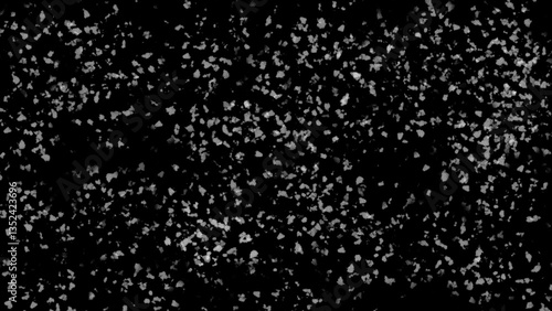Black and white particles swirl