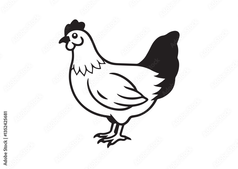 Fototapeta premium Hen vector illustration Design