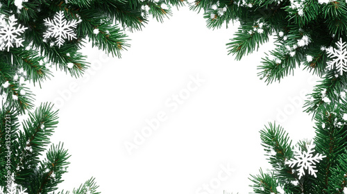 Christmas Fir Tree Frame Background
