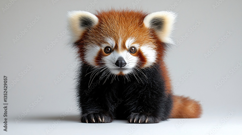 Obraz premium Red panda cub, cute pose