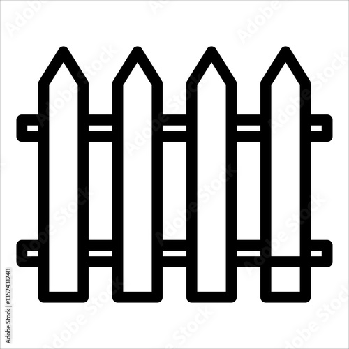 fence line icon vector illustration isolated on white background