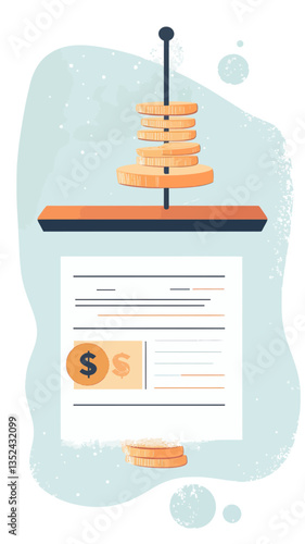 Savings Account Growth vs Inflation Impact Conceptual Vector Illustration