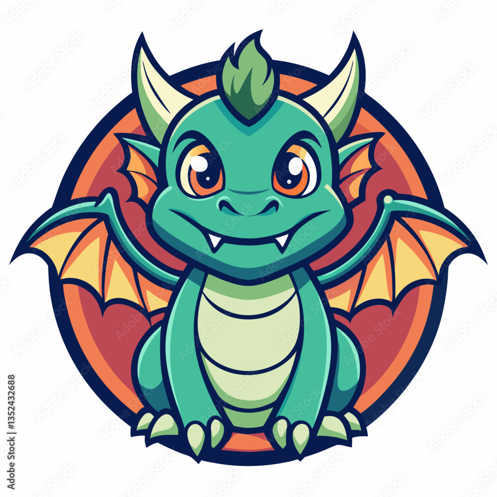 Fototapeta premium cute dragon logo
