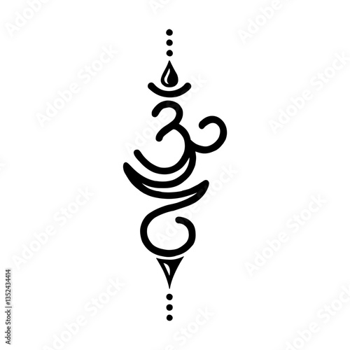 Vector illustration of the Om breathe symbol