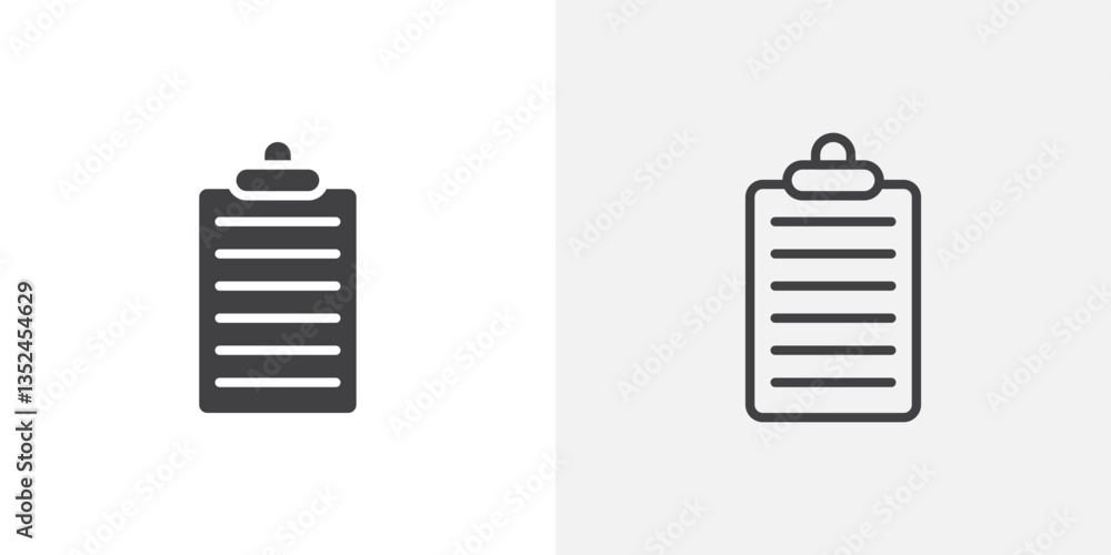 Clipboard icon set. vector icons for apps and website ui design Clipboard icon set. vector icons for apps and website ui design