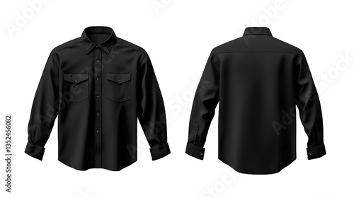 black shirt isolated on white